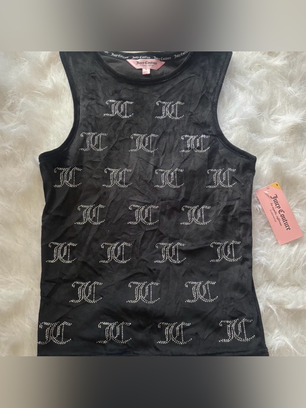 Black rhinestone juicy couture sleep tank 😴✨